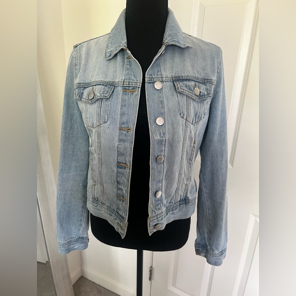 Blue Jean Jacket Cropped Fitted